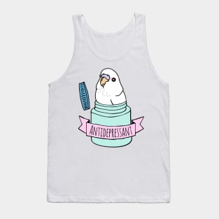 Antidepressant white budgie Tank Top